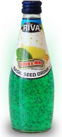 Basil seed drink Mint lemon flavor "Напиток Семена базилика с ароматом мяты и лимон 290мл