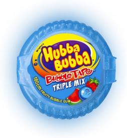 Жевательная резинка лента Wrigley's Hubba Bubba Triple mix 56 грамм