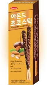 Печенье Sunyoung Палочки шоколадные с миндалем 54 гр
